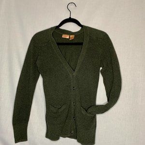 Olive Green Knit NorthCrest Cardigan